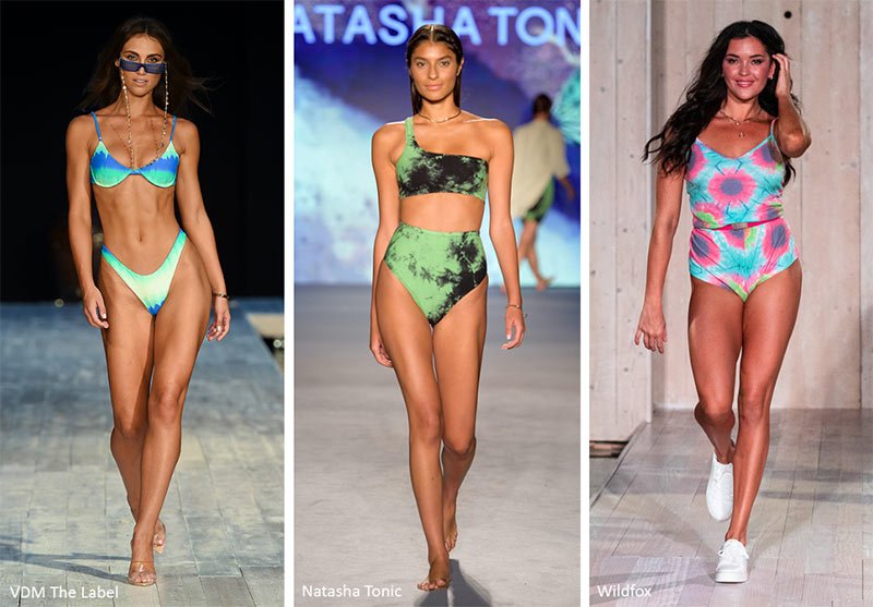 Χρωματιστά χλώριο μαγιό της μόδας το καλοκαίρι 2020